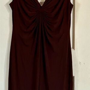 Maggy London Lined Brown Dress Size 14
